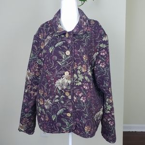 Purple Floral Coldwater Creek Jacket